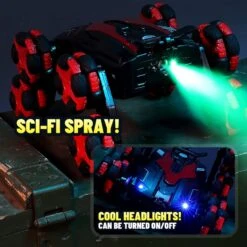 2.4G Eight-wheel Stunt Car 4WD Remote Control Car Spray Drift Climbing Car -Sun Baby Sales Store Red 05 fe9157e1 e023 4f59 9e62 91d1016e9151