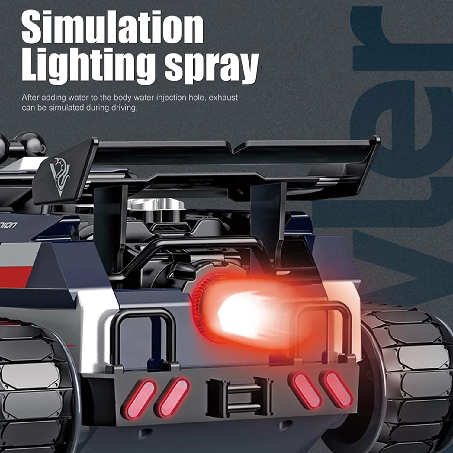 4WD RC Tank 360° Rotation Spray Tank Alloy 2.4G Remote Control Crawler Tank 9 4WD RC Tank 360° Rotation Spray Tank Alloy 2.4G Remote Control Crawler Tank - Image 9