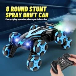 2.4G Eight-wheel Stunt Car 4WD Remote Control Car Spray Drift Climbing Car -Sun Baby Sales Store Red 07 9cd63267 fc48 4de0 aed8 d0eda4121223