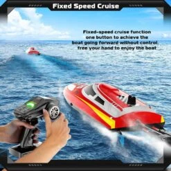 30KM/H Remote Control Boat 2.4G Fast Racing Boat Waterproof With LED Light 27 30KM/H Remote Control Boat 2.4G Fast Racing Boat Waterproof With LED Light -Sun Baby Sales Store Red 09