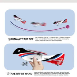 2.4G Remote Control Aircraft 2CH Glider Built-in Gyroscope RC Plane Indoor Outdoor Toy -Sun Baby Sales Store Remote Control Aircraft 2CH Glider 2