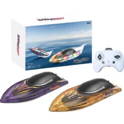 2.4G Remote Control Boat RC Electronic Racing Boat Whole Body Waterproof With LED Light 14 2.4G Remote Control Boat RC Electronic Racing Boat Whole Body Waterproof With LED Light -Sun Baby Sales Store Remote Control Boat RC Electronic Racing Boat 6