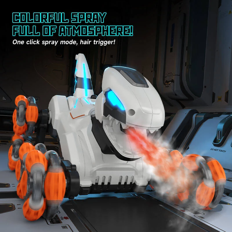 2.4G Remote Control Car 8WD Stunt Mechanical Dinosaur Spray Electric Car 6 2.4G Remote Control Car 8WD Stunt Mechanical Dinosaur Spray Electric Car - Image 6