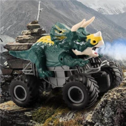 Remote Control Dinosaur Car Kids 2.4Ghz RC Dinosaur Truck Toys With Light Sound Spray Function -Sun Baby Sales Store Remote Control Dinosaur Car 1