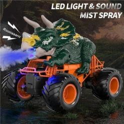 Remote Control Dinosaur Car Kids 2.4Ghz RC Dinosaur Truck Toys With Light Sound Spray Function -Sun Baby Sales Store Remote Control Dinosaur Car 10