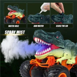 Remote Control Dinosaur Car Kids 2.4Ghz RC Dinosaur Truck Toys With Light Sound Spray Function -Sun Baby Sales Store Remote Control Dinosaur Car 14