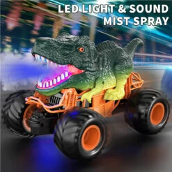 Remote Control Dinosaur Car Kids 2.4Ghz RC Dinosaur Truck Toys With Light Sound Spray Function -Sun Baby Sales Store Remote Control Dinosaur Car 9