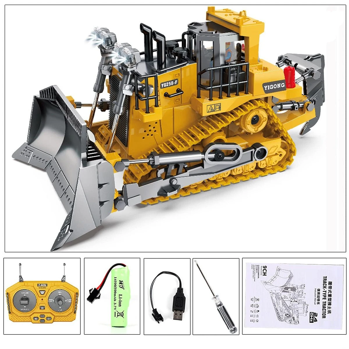 2.4Ghz RC Engineering Car 11CH/9CH Alloy Remote Control Excavator Dump Trucks Bulldozer 3 2.4Ghz RC Engineering Car 11CH/9CH Alloy Remote Control Excavator Dump Trucks Bulldozer - Image 3