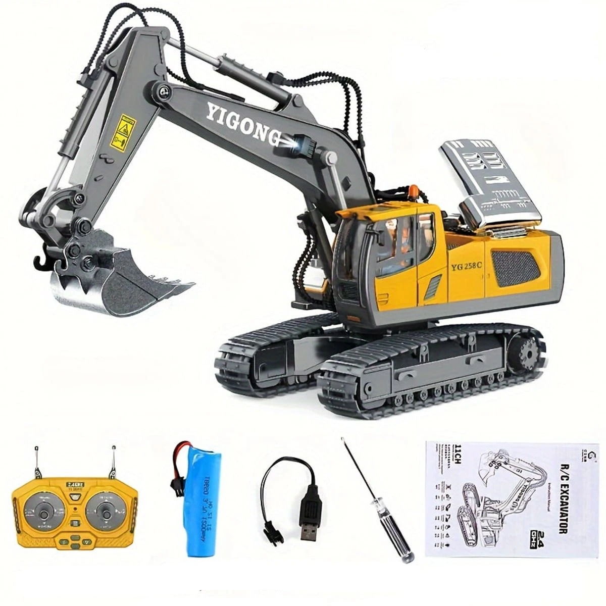 2.4Ghz RC Engineering Car 11CH/9CH Alloy Remote Control Excavator Dump Trucks Bulldozer 1 2.4Ghz RC Engineering Car 11CH/9CH Alloy Remote Control Excavator Dump Trucks Bulldozer