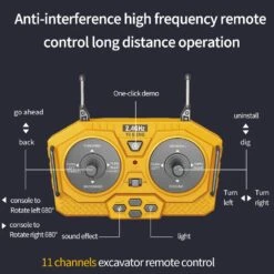 2.4Ghz RC Engineering Car 11CH/9CH Alloy Remote Control Excavator Dump Trucks Bulldozer 27 2.4Ghz RC Engineering Car 11CH/9CH Alloy Remote Control Excavator Dump Trucks Bulldozer -Sun Baby Sales Store Remote Control Excavator 7