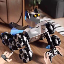 2.4G Remote Control Robot Dog Electric 8WD Stunt RC Cars Climbing Robot Dogs With 2 Rechargeable Batteries