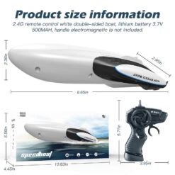 2.4G RC Boat High-speed Double-sided Remote Control Boat Children's Toys For Pools And Lakes -Sun Baby Sales Store Remote control double side RC boat 15