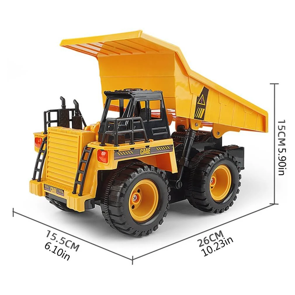 1:22 2.4Ghz 6CH RC Dump Truck Engineering Car Heavy Duty Construction Vehicle With Light Sound 10 1:22 2.4Ghz 6CH RC Dump Truck Engineering Car Heavy Duty Construction Vehicle With Light Sound - Image 10