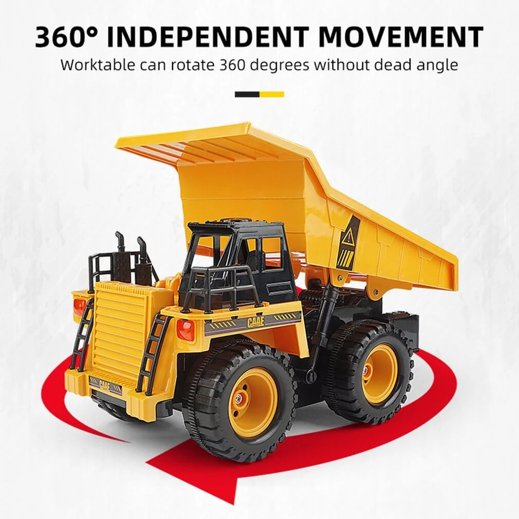 1:22 2.4Ghz 6CH RC Dump Truck Engineering Car Heavy Duty Construction Vehicle With Light Sound 8 1:22 2.4Ghz 6CH RC Dump Truck Engineering Car Heavy Duty Construction Vehicle With Light Sound - Image 8