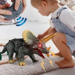 Walking Remote Control Triceratops Toy Model Light Sound High Simulation Action Figure -Sun Baby Sales Store RemoteControlTriceratops 6