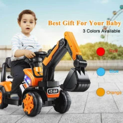 Kids Ride On Excavator Truck Toddler Ride-On-Car With Front Loader Digger 21 Kids Ride On Excavator Truck Toddler Ride-On-Car With Front Loader Digger -Sun Baby Sales Store Ride On Excavator Scooter 3