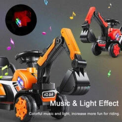 Kids Ride On Excavator Truck Toddler Ride-On-Car With Front Loader Digger 16 Kids Ride On Excavator Truck Toddler Ride-On-Car With Front Loader Digger -Sun Baby Sales Store Ride On Excavator Truck Toys