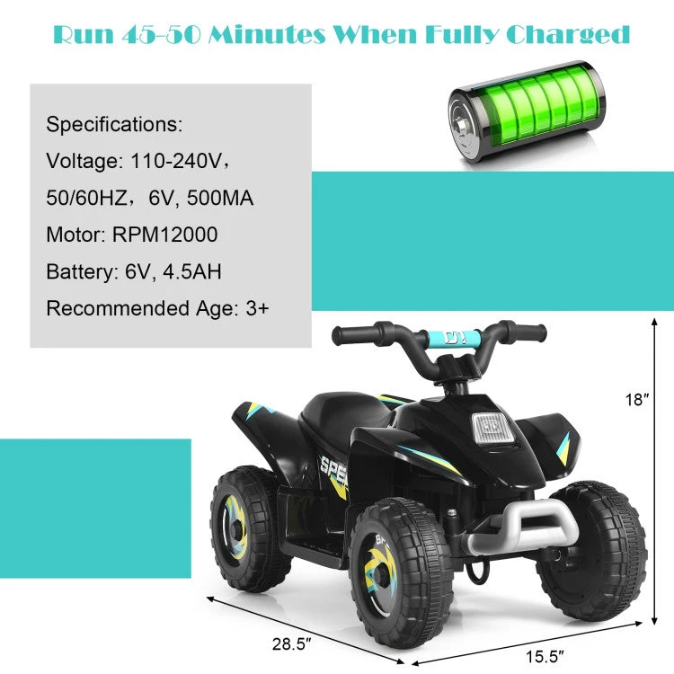 Kids 6V Ride On ATV Electric Childs Ride-on Car Toy Anti-rollover Ride On Quad For Boys Girls 5 Kids 6V Ride On ATV Electric Childs Ride-on Car Toy Anti-rollover Ride On Quad For Boys Girls - Image 5