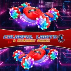 2.4G Twist RC Car 4WD Colorful Drift Car Transformable Stunt Car Dual Control With Smart Eyes 10 2.4G Twist RC Car 4WD Colorful Drift Car Transformable Stunt Car Dual Control With Smart Eyes -Sun Baby Sales Store S piderRcGestureSensingStuntCarToys 1