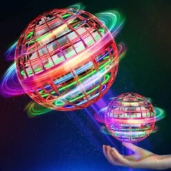 Fly Boomerang Mini Drone For Kids 360° Rotating Hand Controlled Flying Space Ball For Boys Girls Christmas Gift -Sun Baby Sales Store SKU 01 Red 1