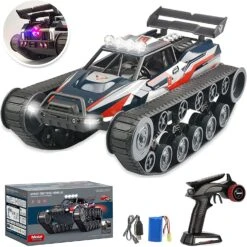 4WD RC Tank 360° Rotation Spray Tank Alloy 2.4G Remote Control Crawler Tank