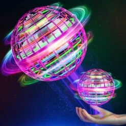 Fly Boomerang Mini Drone For Kids 360° Rotating Hand Controlled Flying Space Ball For Boys Girls Christmas Gift -Sun Baby Sales Store SKU 02 Pink