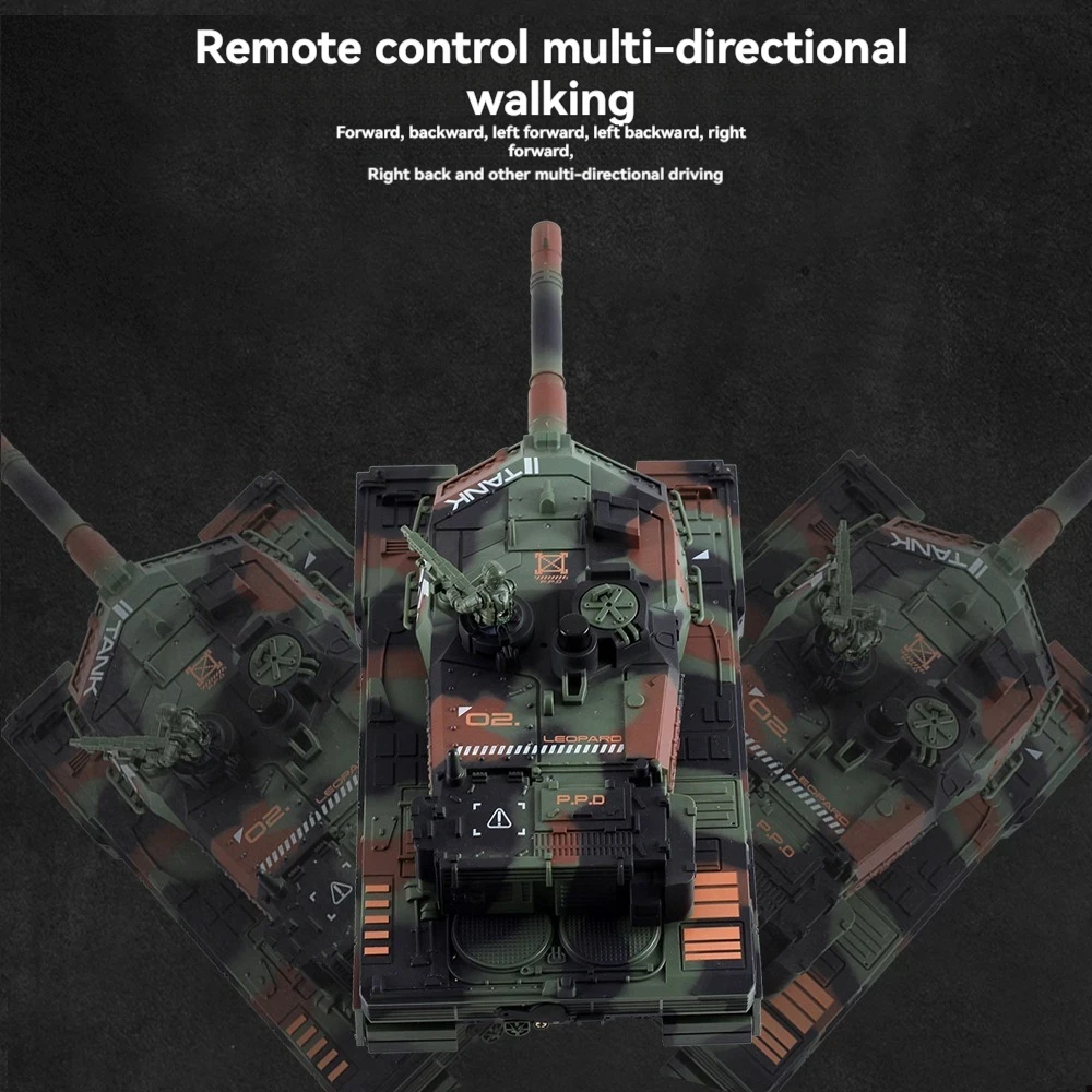 2.4G Remote Control Tank Simulation Crawler Water Bomb Tank Smoking Tank With Light Sound 6 2.4G Remote Control Tank Simulation Crawler Water Bomb Tank Smoking Tank With Light Sound - Image 6