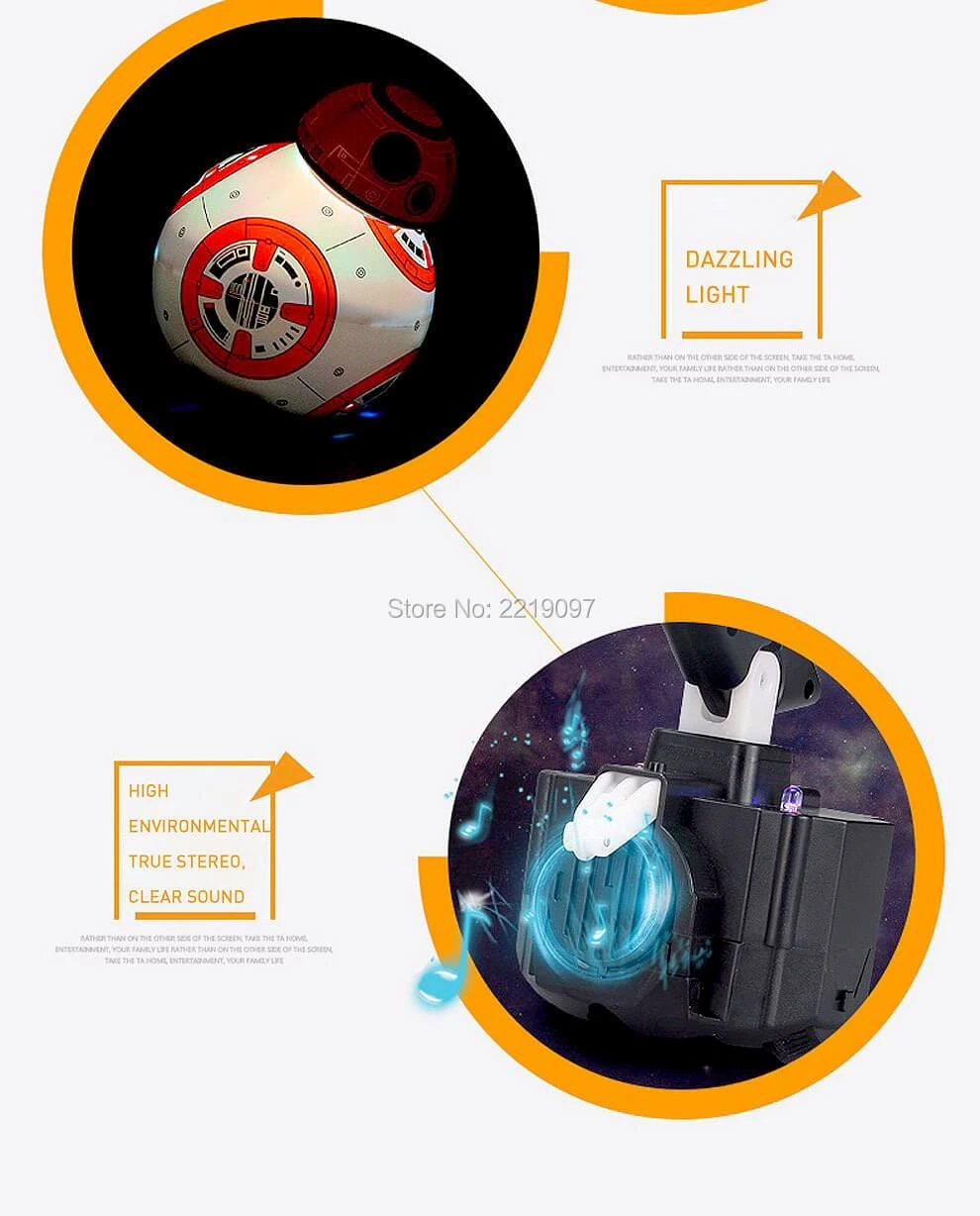 2.4G Remote Control Robot Smart Star Wars BB8 Robot With Music Sound Moveable Doll 12 2.4G Remote Control Robot Smart Star Wars BB8 Robot With Music Sound Moveable Doll - Image 12
