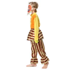 Sundrop/Moondrop Costume FNAF Tops Pants Skirt Mask 4pcs Suit For Boys Girls Halloween Cosplay -Sun Baby Sales Store Sun 03