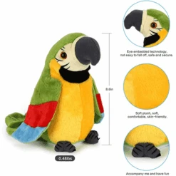 Newest Talking Parrot - Repeats What You Say With Cute Voice, Electronic Pet Plush Talking Animal Toy For Child Kids Gift Party Toys 13 Newest Talking Parrot - Repeats What You Say With Cute Voice, Electronic Pet Plush Talking Animal Toy For Child Kids Gift Party Toys -Sun Baby Sales Store TalkingAnimalTalkingParrot 3