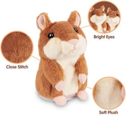 Talking Hamster Falante Mouse Pet Plush Toy Cute Talking Sound Record Educational Stuffed Doll 13 Talking Hamster Falante Mouse Pet Plush Toy Cute Talking Sound Record Educational Stuffed Doll -Sun Baby Sales Store TalkingHamster 1