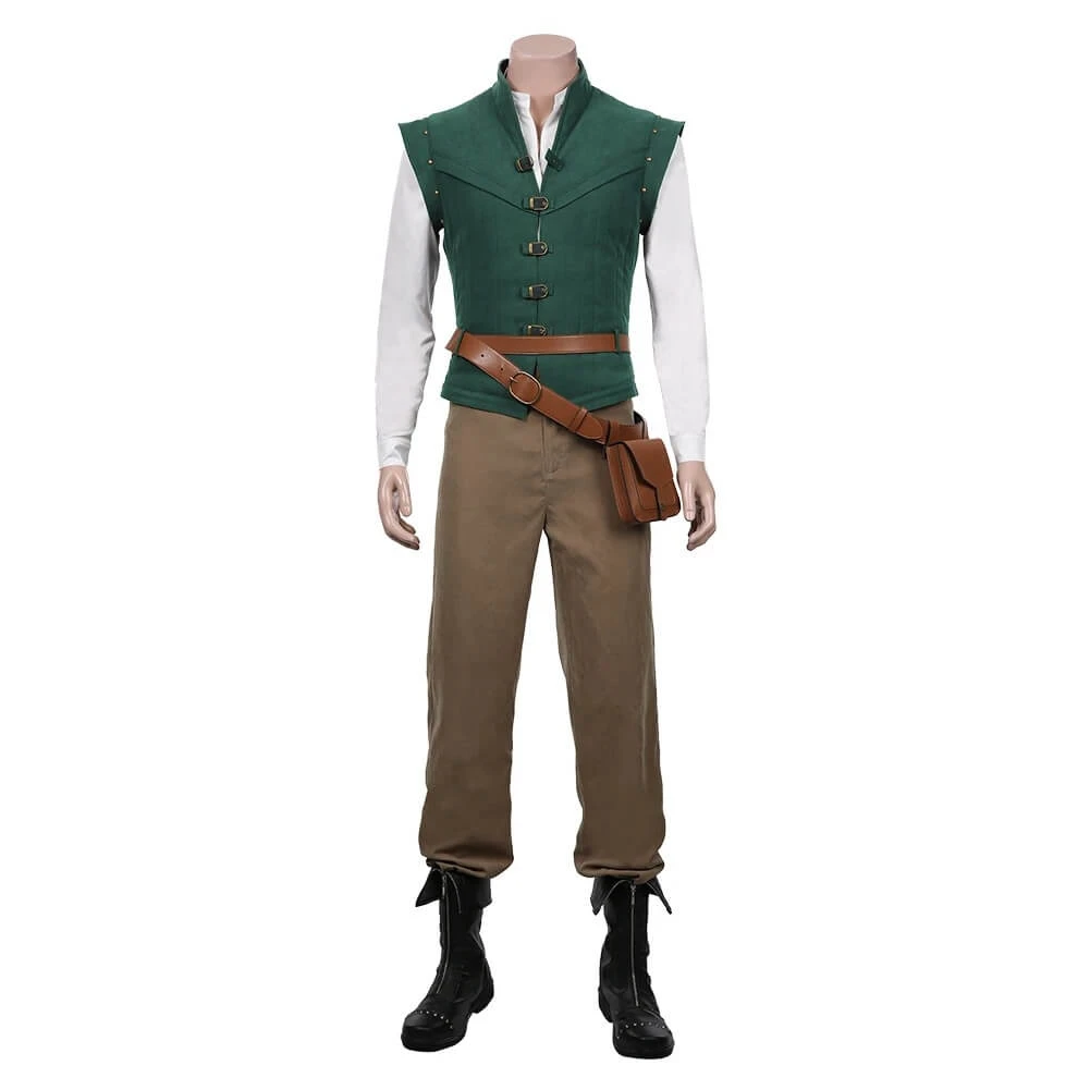 Flynn Rider Costume Vest Shirt Outfits Halloween Carnival Theme Party Cosplay 2 Flynn Rider Costume Vest Shirt Outfits Halloween Carnival Theme Party Cosplay - Image 2