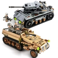 Empires Of Steel WWII Battle Bricks Army Sets With 8 Free Minifigures Sets -Sun Baby Sales Store TankBuildingBlocksToys 5