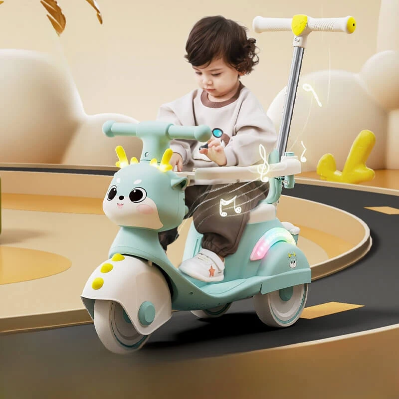 Toddler 3 IN 1 Ride On Car Cartoon Push Car 360° Safe Protection Ride On Toy 2 Toddler 3 IN 1 Ride On Car Cartoon Push Car 360° Safe Protection Ride On Toy - Image 2