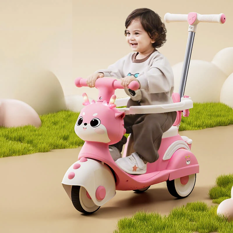 Toddler 3 IN 1 Ride On Car Cartoon Push Car 360° Safe Protection Ride On Toy 1 Toddler 3 IN 1 Ride On Car Cartoon Push Car 360° Safe Protection Ride On Toy