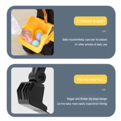 4-In-1 Remote Ride-On Push Car Toddler Fully Electric Ride On Digger Button Controlled Truck 23 4-In-1 Remote Ride-On Push Car Toddler Fully Electric Ride On Digger Button Controlled Truck -Sun Baby Sales Store Toddler Electric Excavator Ride On Car 3