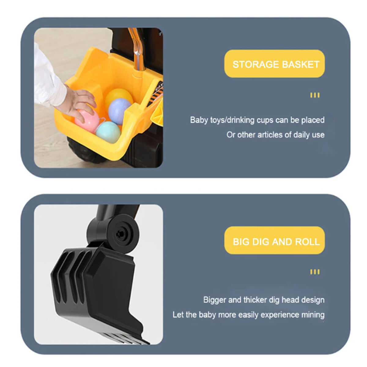 4-In-1 Remote Ride-On Push Car Toddler Fully Electric Ride On Digger Button Controlled Truck 11 4-In-1 Remote Ride-On Push Car Toddler Fully Electric Ride On Digger Button Controlled Truck - Image 11