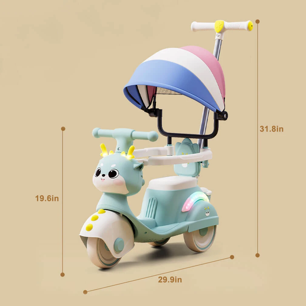 Toddler 3 IN 1 Ride On Car Cartoon Push Car 360° Safe Protection Ride On Toy 13 Toddler 3 IN 1 Ride On Car Cartoon Push Car 360° Safe Protection Ride On Toy - Image 13
