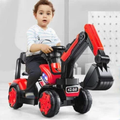 Kids Ride On Excavator Truck Toddler Ride-On-Car With Front Loader Digger 14 Kids Ride On Excavator Truck Toddler Ride-On-Car With Front Loader Digger -Sun Baby Sales Store Toddler Ride On Excavator 2 1