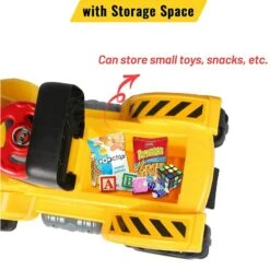 Kids Ride-on Excavator Toys Outdoor Digger And Bulldozer Truck With Safety Helmet And Simulation Sound 20 Kids Ride-on Excavator Toys Outdoor Digger And Bulldozer Truck With Safety Helmet And Simulation Sound -Sun Baby Sales Store Toddler Ride On Excavator 3