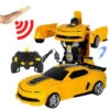 1:14 Remote Control Transformer Robot Car Toys Gesture Sensing RC Car Transforming With Sounds, LED Lights
