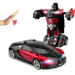 1:14 Remote Control Transformer Robot Car Toys Gesture Sensing RC Car Transforming With Sounds, LED Lights 22 1:14 Remote Control Transformer Robot Car Toys Gesture Sensing RC Car Transforming With Sounds, LED Lights -Sun Baby Sales Store Transformer Robot RC Car Bugatti Red