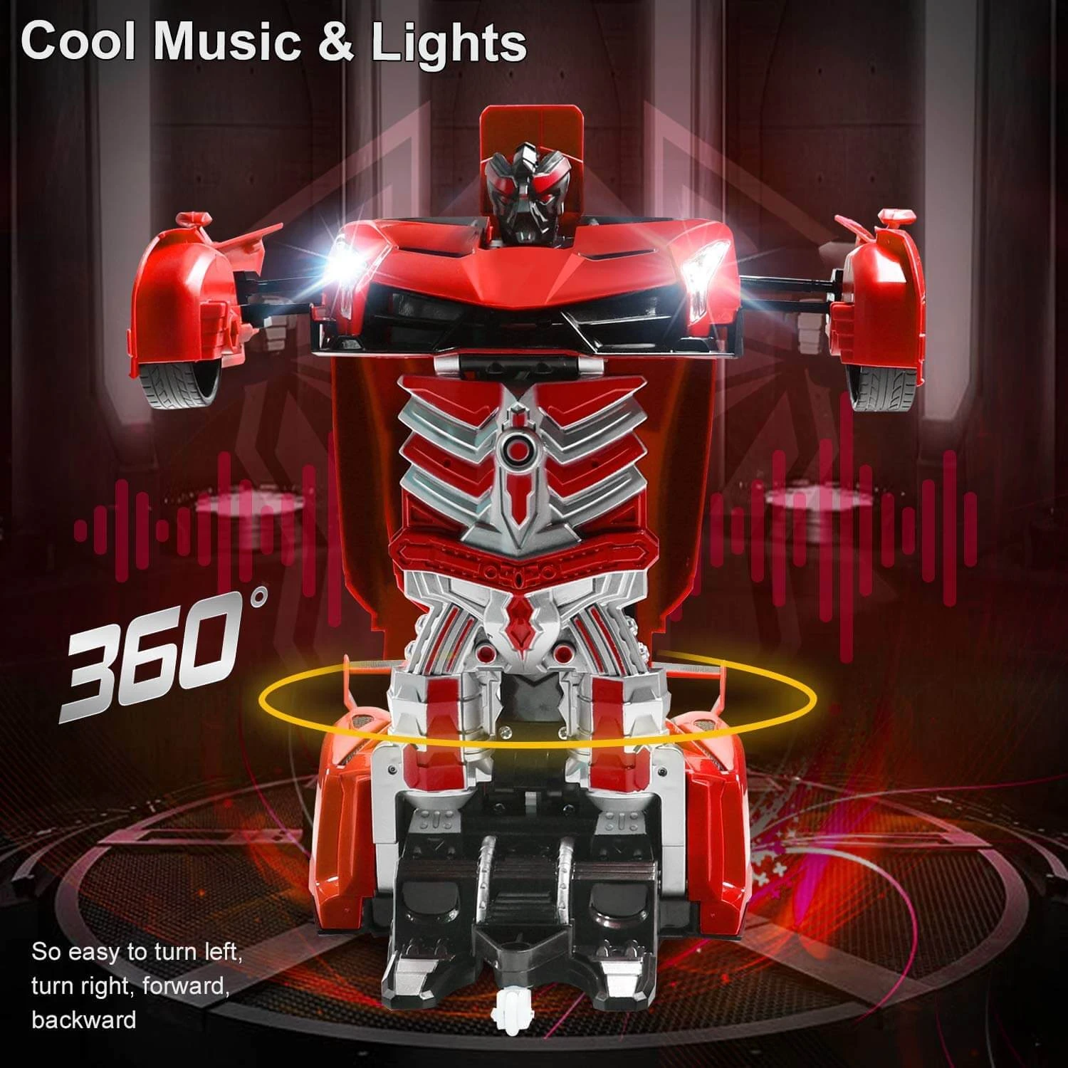 1:14 Remote Control Transformer Robot Car Toys Gesture Sensing RC Car Transforming With Sounds, LED Lights 13 1:14 Remote Control Transformer Robot Car Toys Gesture Sensing RC Car Transforming With Sounds, LED Lights - Image 13