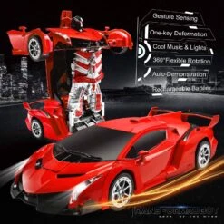 1:14 Remote Control Transformer Robot Car Toys Gesture Sensing RC Car Transforming With Sounds, LED Lights 28 1:14 Remote Control Transformer Robot Car Toys Gesture Sensing RC Car Transforming With Sounds, LED Lights -Sun Baby Sales Store Transformer Robot RC Car Toys 7