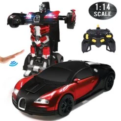 1:14 Remote Control Transformer Robot Car Toys Gesture Sensing RC Car Transforming With Sounds, LED Lights 21 1:14 Remote Control Transformer Robot Car Toys Gesture Sensing RC Car Transforming With Sounds, LED Lights -Sun Baby Sales Store Transformer Robot Rc Car Bugatti