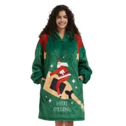 Ugly Christmas Sweatshirt Hooded Soft Fleece Xmas Party Outfit For Ladies Funny Dress -Sun Baby Sales Store Ugly Christmas Sweatshirt 3