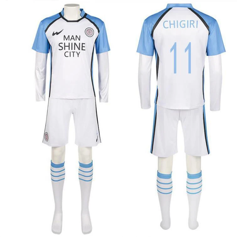 Unisex No.11 Nagi Seishiro Costume Manshine City Football Uniform Hyoma Chigiri Jersey 1 Unisex No.11 Nagi Seishiro Costume Manshine City Football Uniform Hyoma Chigiri Jersey