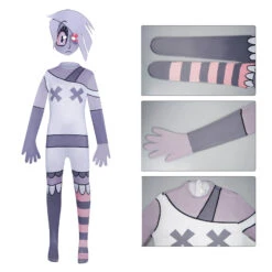 Hazbin Hotel Cosplay Jumpsuit With Mask Party Carnival Halloween Costumes 16 Hazbin Hotel Cosplay Jumpsuit With Mask Party Carnival Halloween Costumes -Sun Baby Sales Store VaggieWHITE