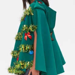 Women Christmas Tree Costume Shiny Sequin Hoodie Cape For 2023 Christmas Party 6 Women Christmas Tree Costume Shiny Sequin Hoodie Cape For 2023 Christmas Party -Sun Baby Sales Store Women christmas tree costume 4