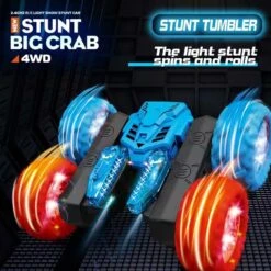 4WD RC Stunt Car 360° Rotating Car Double-sided Stunt Vehicles Cool LED Light 12 4WD RC Stunt Car 360° Rotating Car Double-sided Stunt Vehicles Cool LED Light -Sun Baby Sales Store actual color a 05